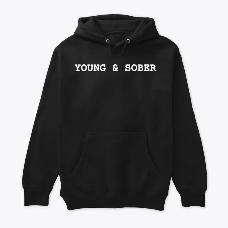 Young and Sober Black Hoodie